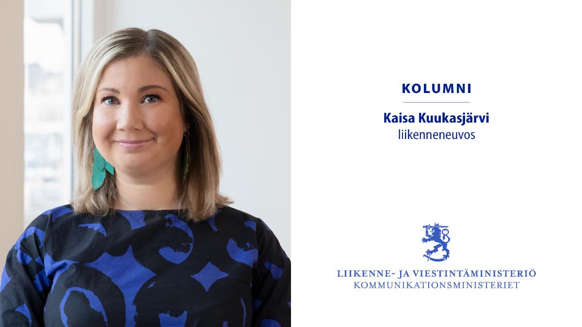 Kuvassa liikenneneuvos Kaisa Kuukasjärvi.