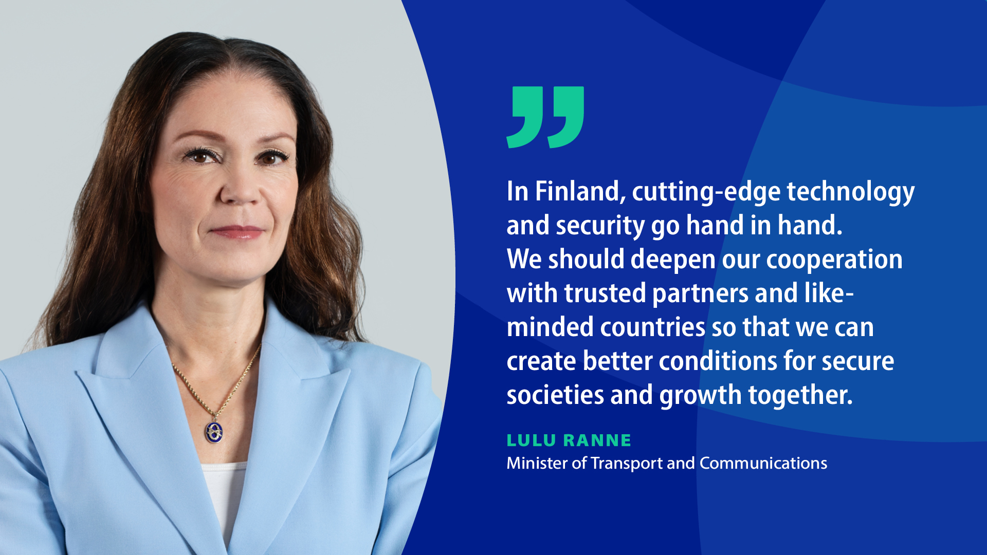 Minister of Transport and Communications Lulu Ranne. (Photo: Katri Lehtola, Keksi/LVM)