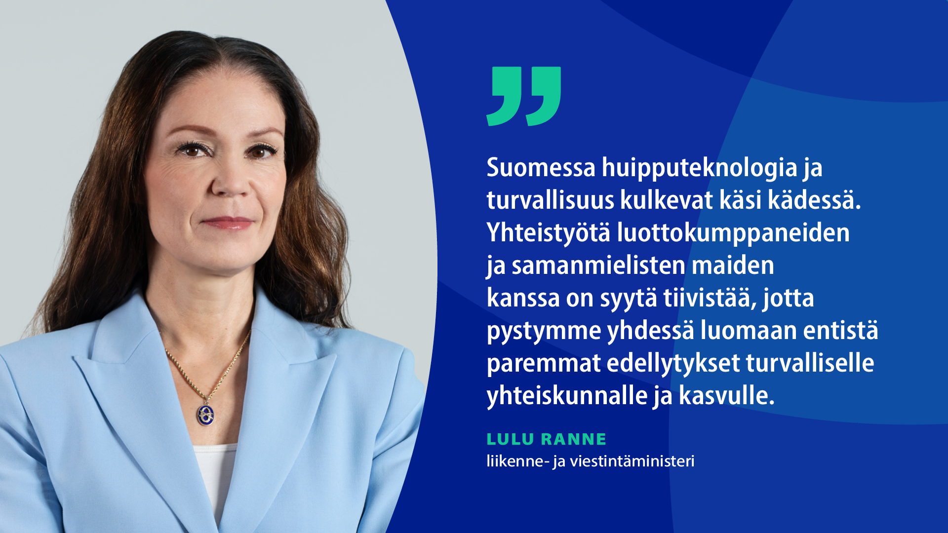 Liikenne- ja viestintäministeri Lulu Ranne. (Kuva: Katri Lehtola, Keksi)