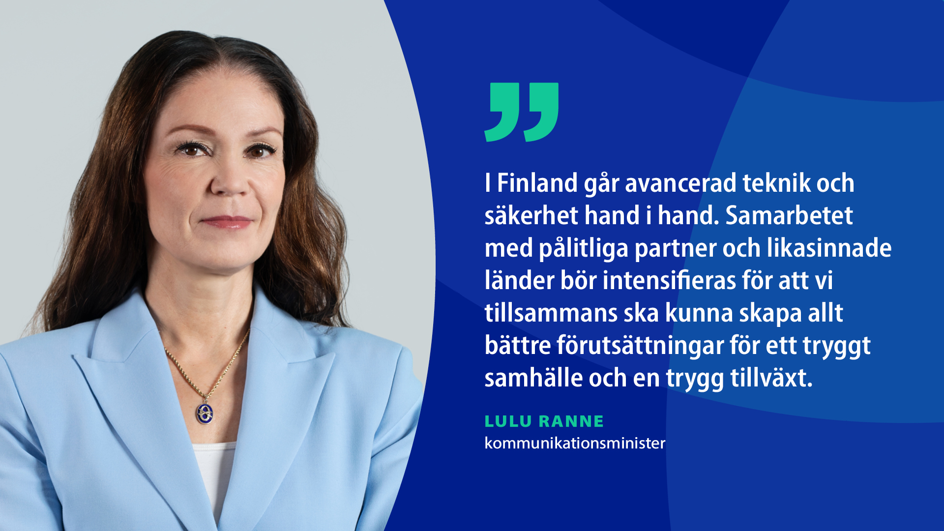 Kommunikationsminister Lulu Ranne. (Bild: Katri Lehtola, Keksi)