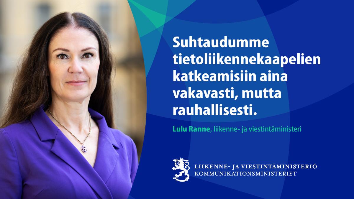 Kommunikationsminister Lulu Ranne.