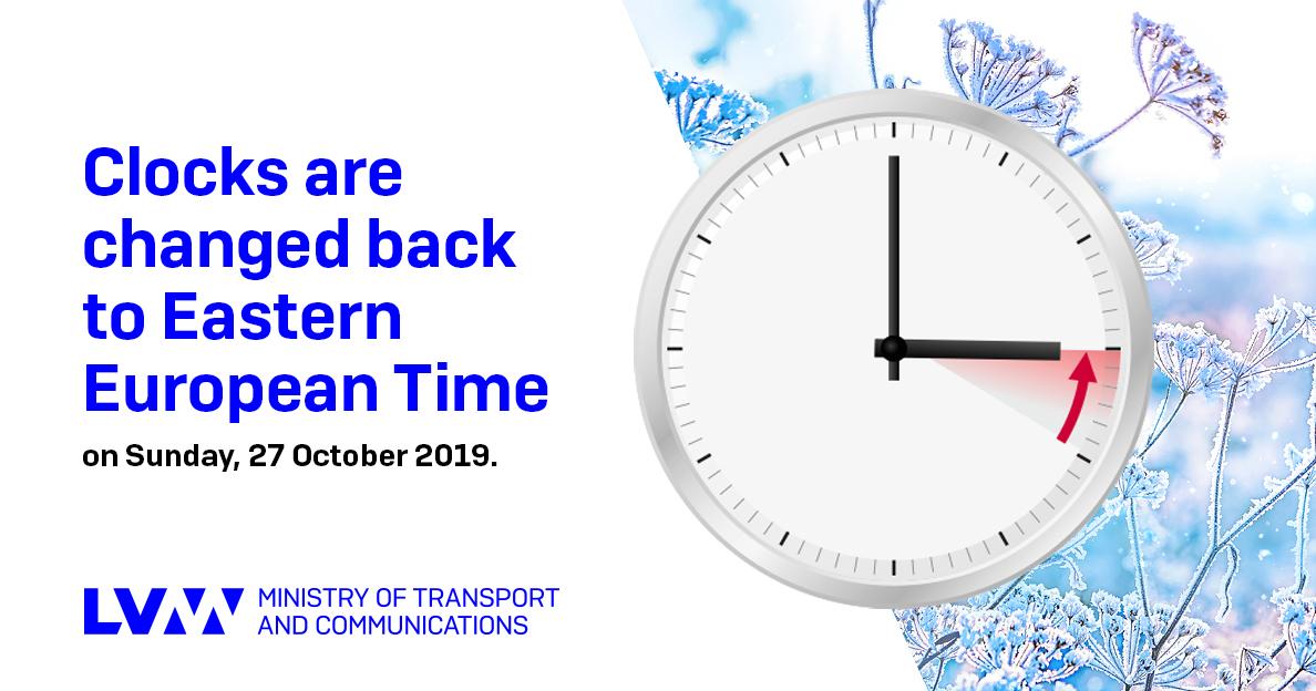Clocks will be changed back by one hour 27 Oct at 4.00 in the morning (Photo: Ministry of Transport and Communications)