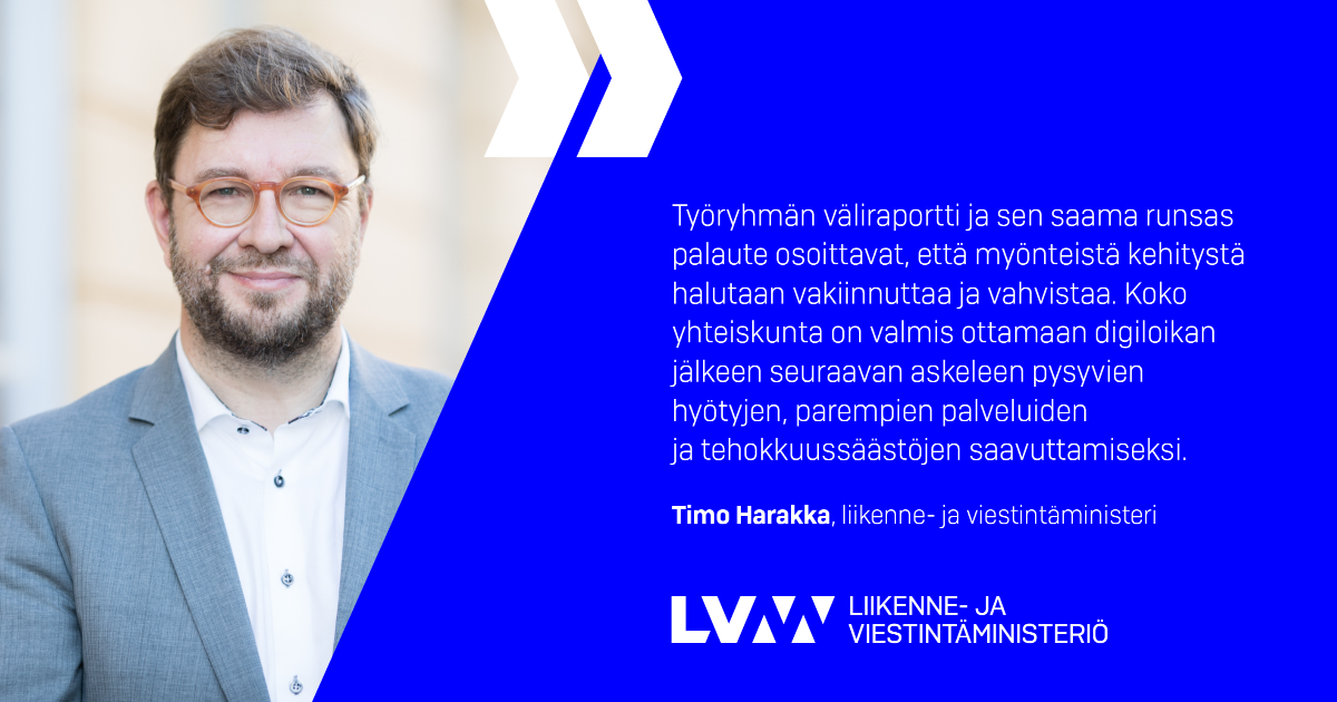 Liikenne- ja viestintäministeri Timo Harakka (Kuva: VNK/Laura Kotila, LVM)