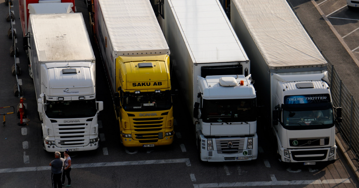 Trucks at a port in Helsinki. (Photo: quiggyt4/Shutterstock)