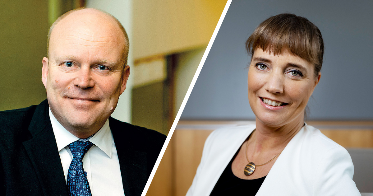 Juhapekka Ristola and Sabina Lindström (Photo: Ministry of Transport and Communications)
