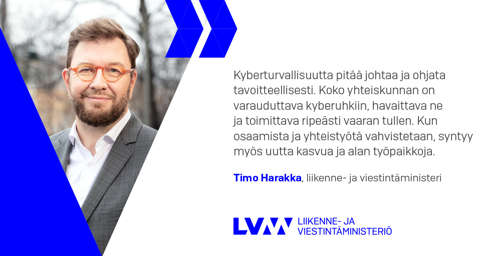 Liikenne- ja viestintäministeri Timo Harakka (Kuva: LVM)