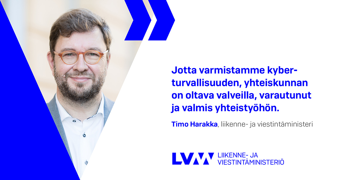 Liikenne- ja viestintäministeri Timo Harakka (Kuva: LVM, VN/Laura Kotila)