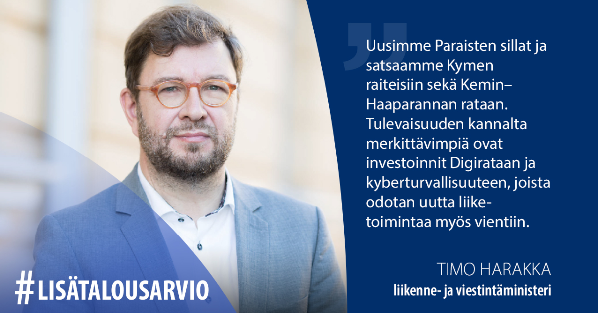 Minister of Transport and Communications Timo Harakka (Photo: Government Communications Department)