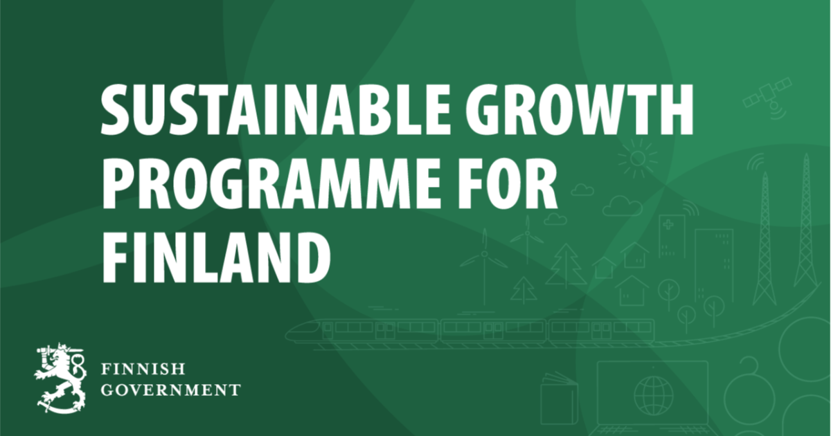 Sustainable Growth Programme for Finland (Photo: Ministry of Finance)