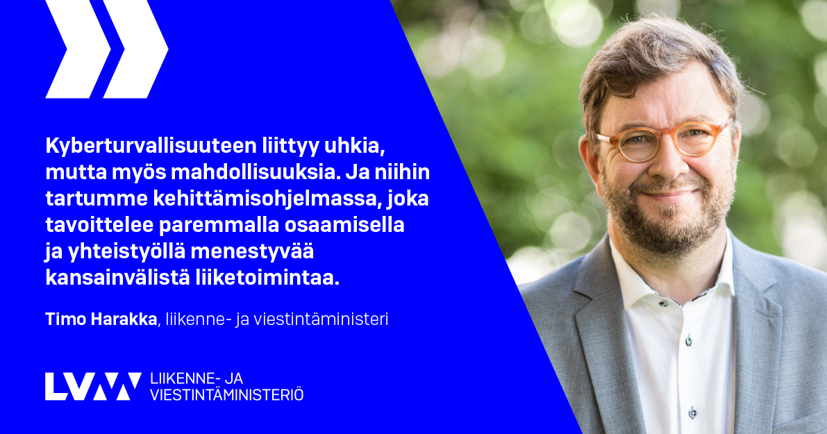 Liikenne- ja viestintäministeri Timo Harakka (Kuva: VNK/Laura Kotila)