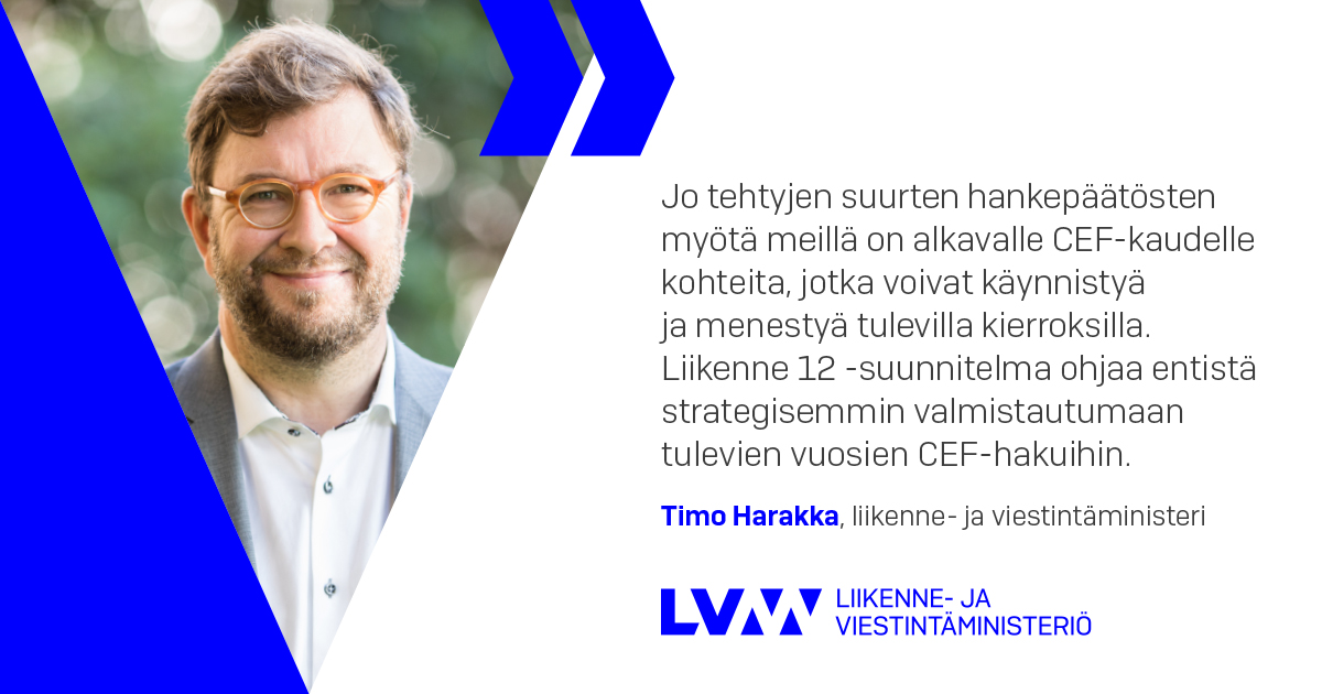 Liikenne- ja viestintäministeri Timo Harakka (Kuva: LVM)