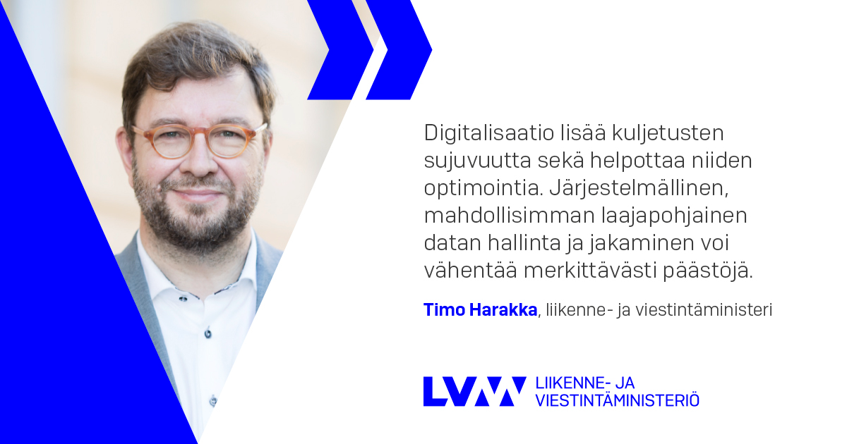 Liikenne- ja viestintäministeri Timo Harakka (Kuva: LVM)