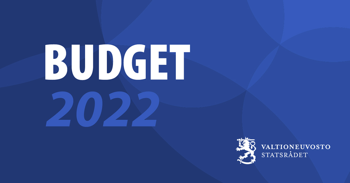 Budget 2022 (Bild: Statsrådet)