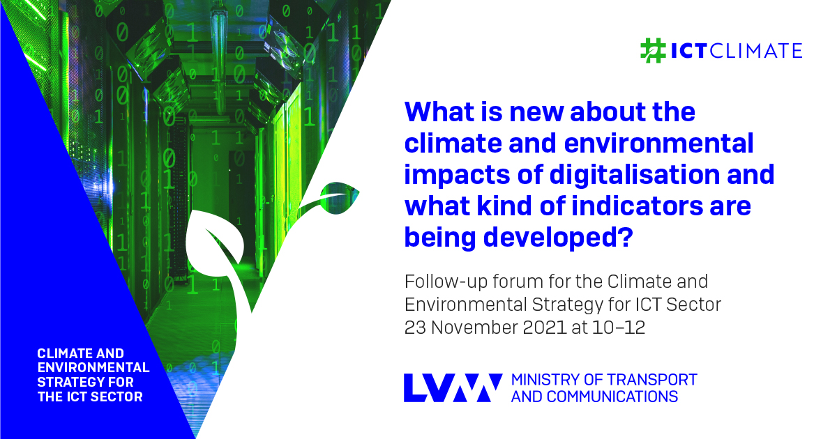 Follow-up forum for the Climate and Environmental Strategy for ICT Sector 23 November 2021 (Picture: Ministry of Transport and Communications)