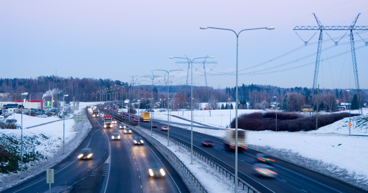 Motorväg på vintern (Bild: Juha Tuomi, Rodeo)