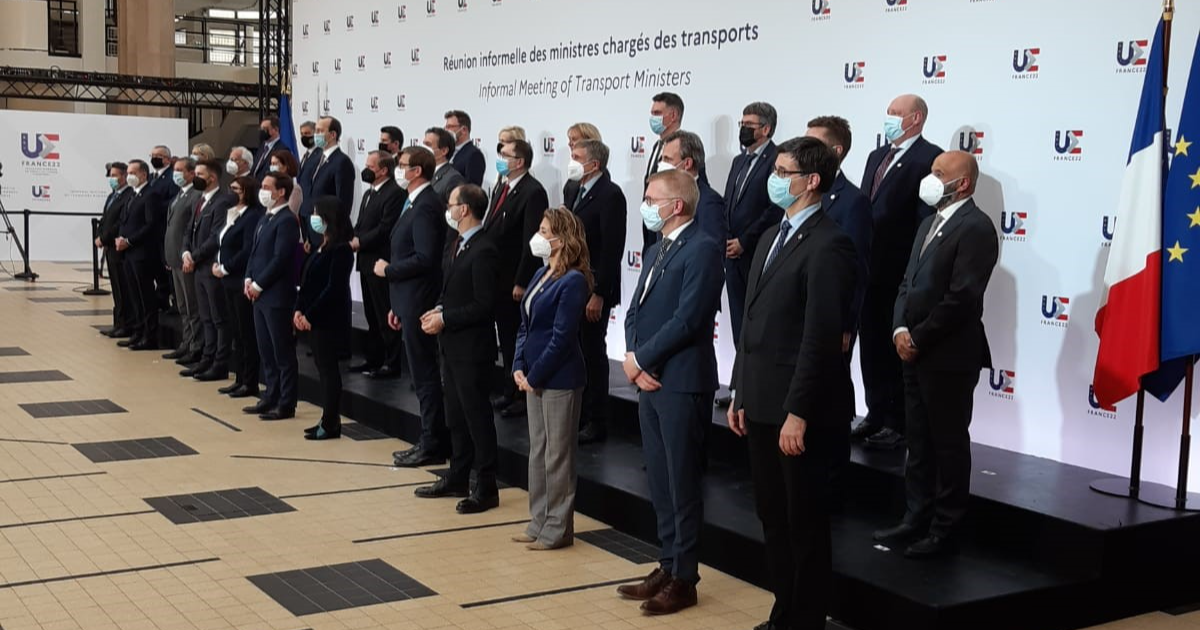 EU-puheenjohtajamaa Ranska järjesti epävirallisen liikenneministereiden kokouksen Le Bourgetissa 21.-22.2.2022. (Kuva: LVM)