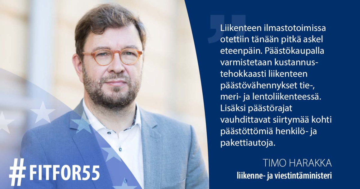 Liikenne- ja viestintäministeri Timo Harakka. (Kuva: Laura Kotila / VNK)