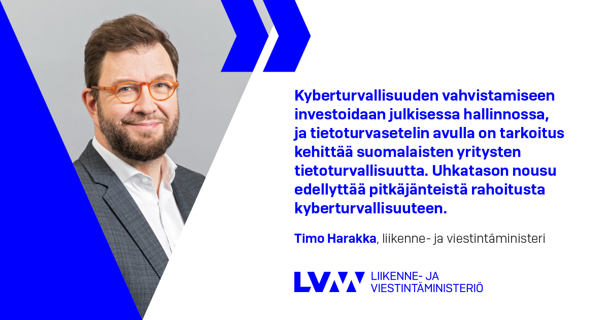 Liikenne- ja viestintäministeri Timo Harakka (Kuva: Suvi-Tuuli Kankaanpää, Keksi)