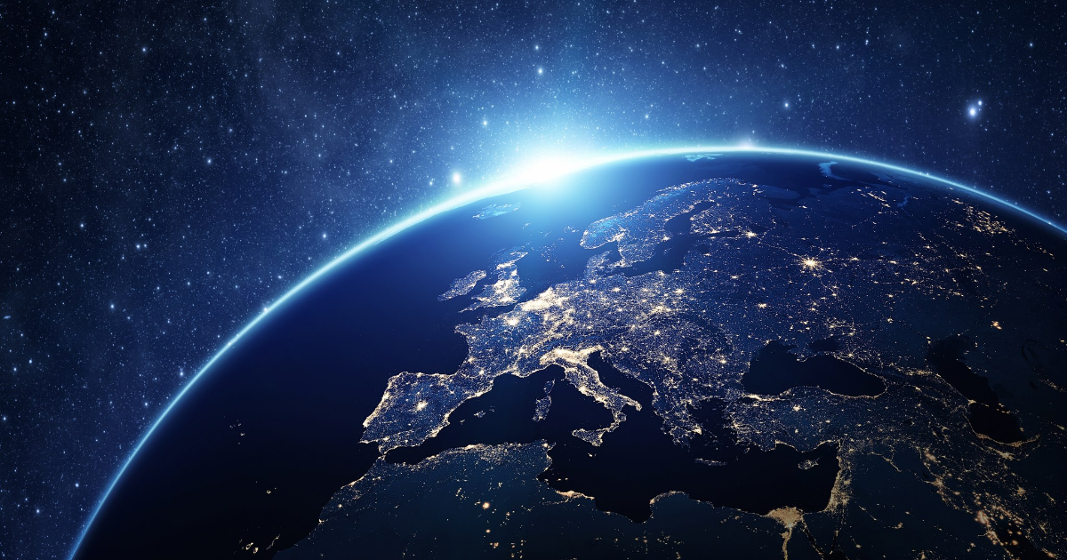 Europa betraktat från rymden (Bild: Shutterstock)