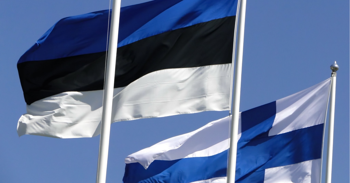 Flags of Estonia and Finland. (Photo: Shutterstock)