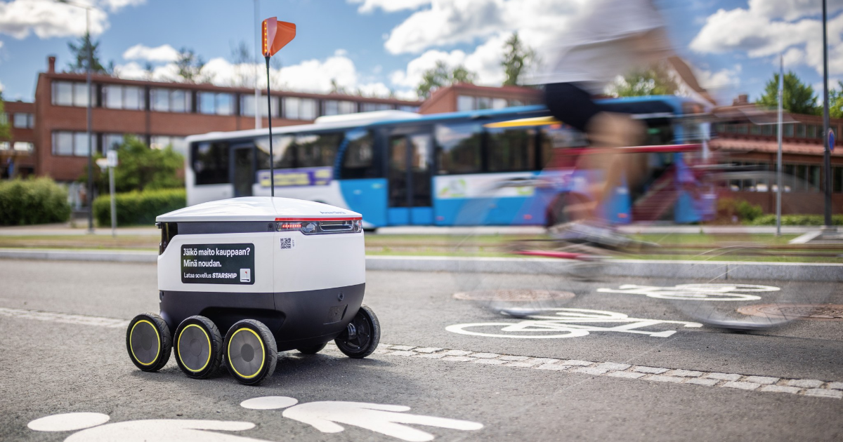 A transport robot. (Image: Markus Pentikäinen, Keksi/LVM)