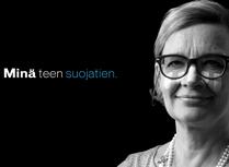 Ministeri Risikko suojatieturvallisuusjulisteessa (Kuva: Jere Hietala, Tailorframe Oy)