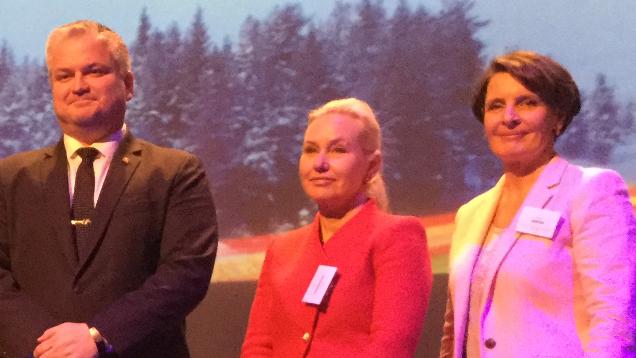 Mr Tom Cato Karlsen, Deputy Transport Minister from Norway, Ms Anna Johansson, Minister of Infrastructure of Sweden and Ms Anne Berner, Minister of Transport and Communications, Finland (Photo: LVM)