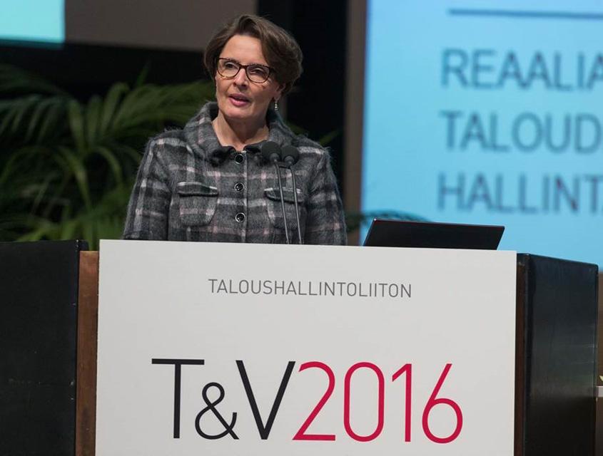 Ministeri Berner Tili-ja vero päivillä Finlandiatalossa 18.1.2016 (Kuva: Kari Kuukka)