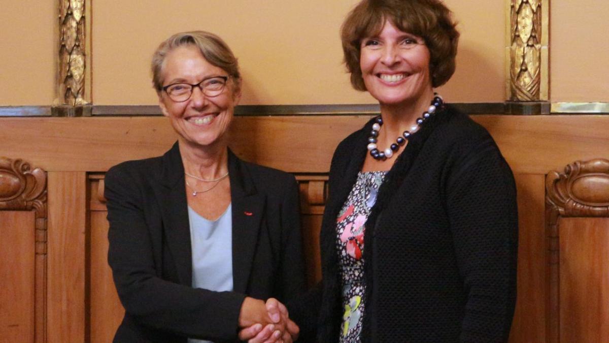 Ministerit Elisabeth Borne ja Anne Berner (Kuva: LVM)