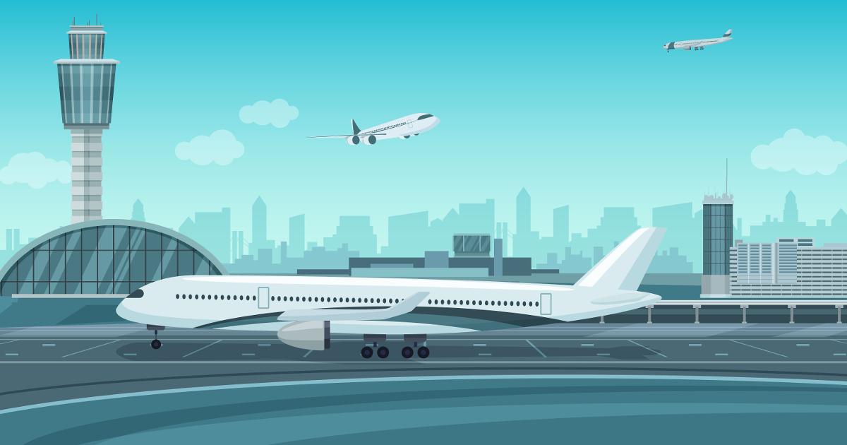 Lentokoneita ja lentoasema, kuvituskuva (Kuva: Shutterstock)