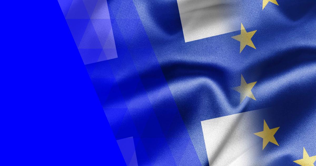 Suomen ja EU:n liput, kuvituskuva (Kuva: LVM, Shutterstock)