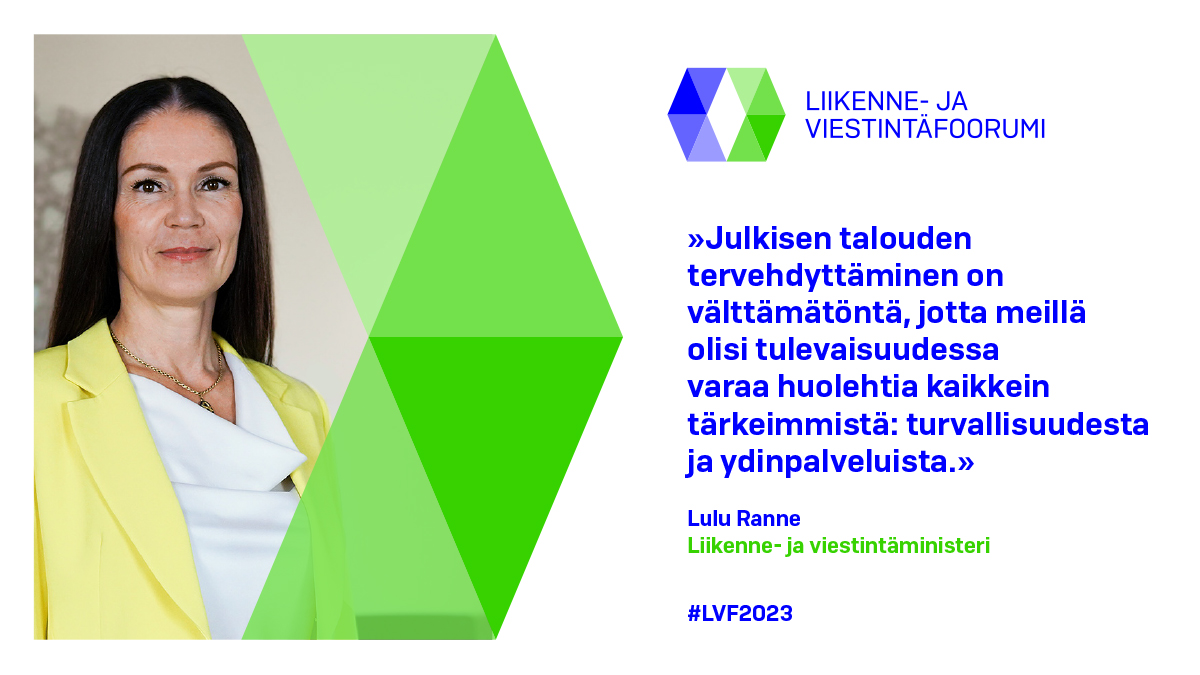 Liikenne- ja viestintäministeri Lulu Ranne