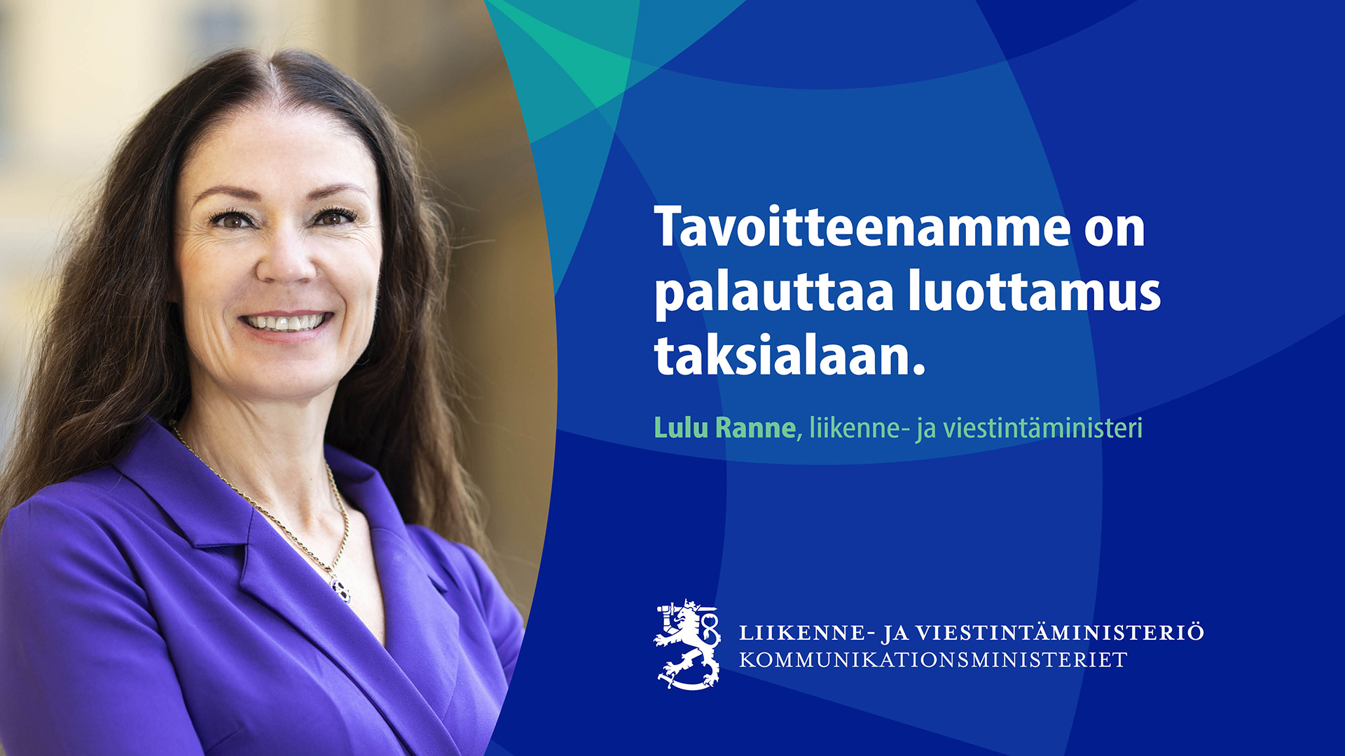 Minister of Transport and Communication Lulu Ranne. (Image: Fanni Uusitalo, VNK)