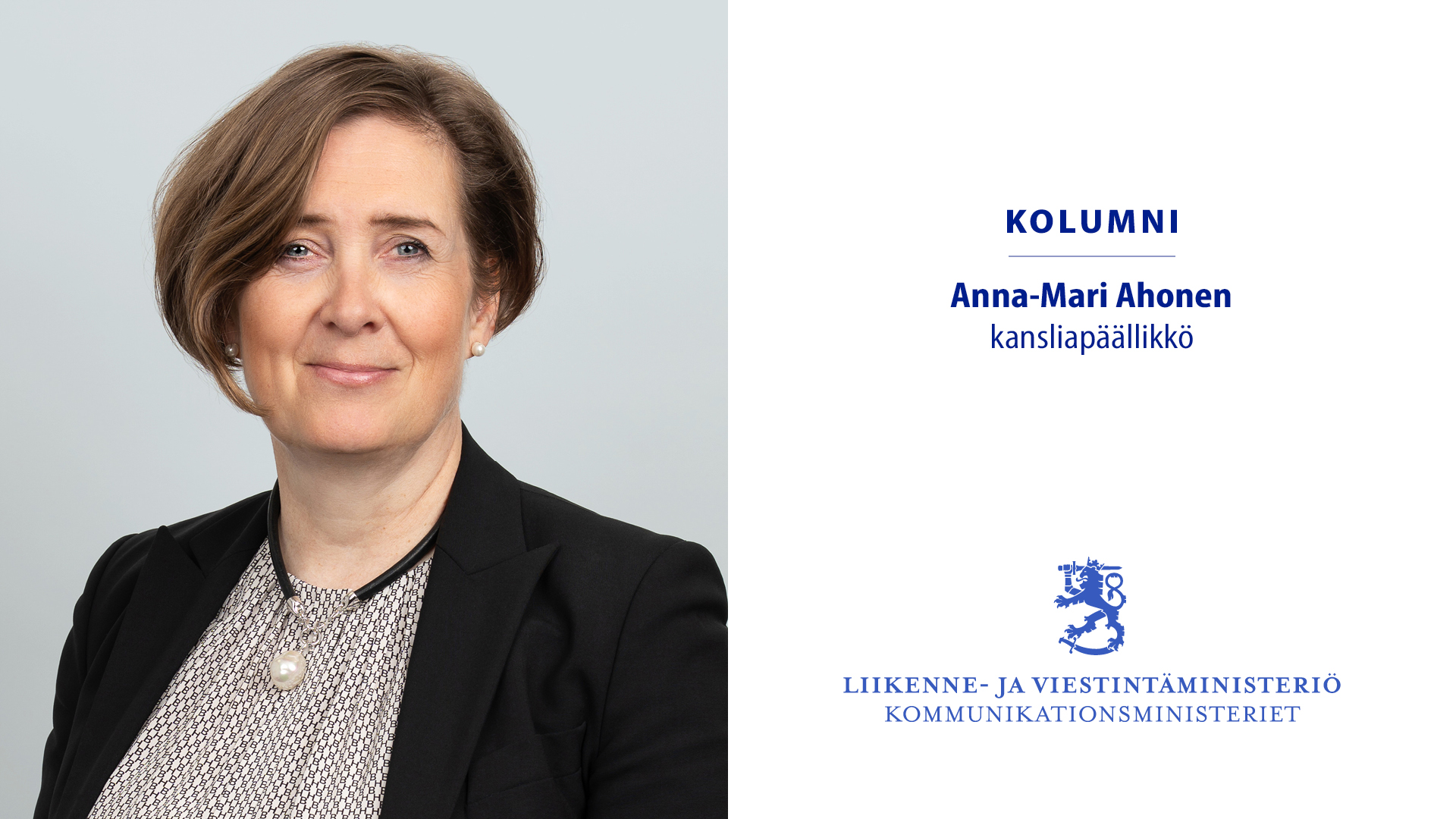 Kansliapäällikkö Anna-Mari Ahonen (Kuva: Markku Lempinen)