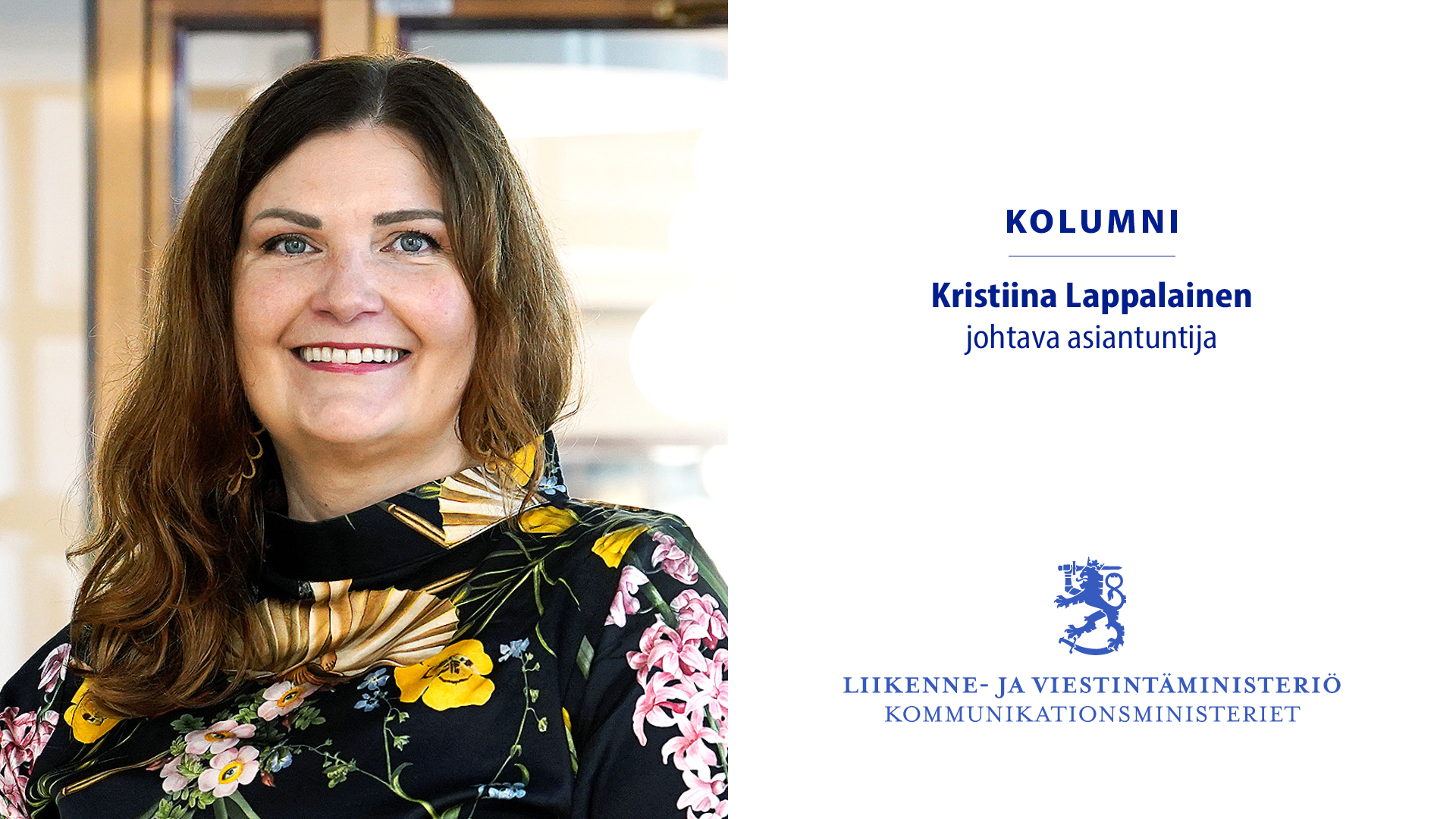 Johtava asiantuntija Kristiina Lappalainen (Kuva: LVM)