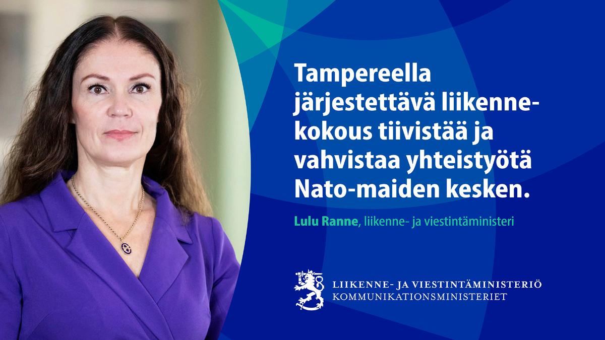 Liikenne- ja viestintäministeri Lulu Ranne